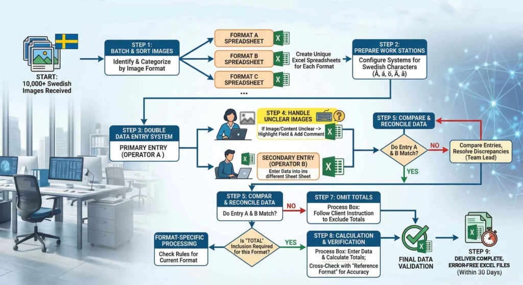 Numeric Handwritten Entry Process Chart